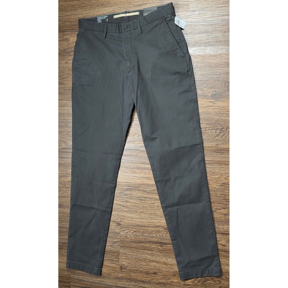 Banana Republic Chino Pants 32x34 Gray Lived In Relaxed High Tapered NWT - Picture 1 of 12